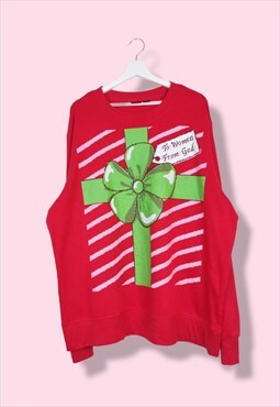 Vintage Sweatshirt Christmas Gift in Red XXL