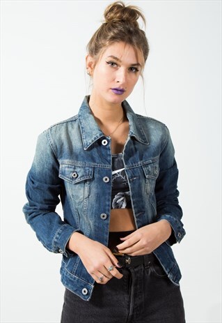 ON SALE VINTAGE 80S CLASSIC DIESEL DENIM JACKET / S1771