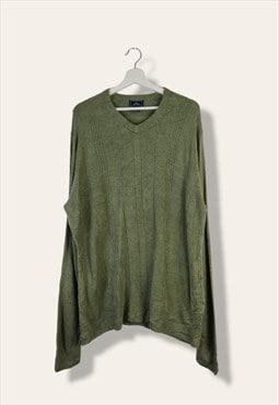 Vintage Dockers Jumper V neck in Green XL