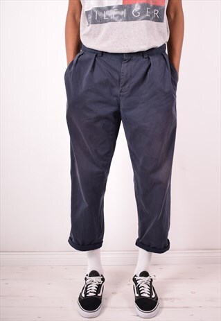 POLO RALPH LAUREN MENS VINTAGE TROUSERS W34 L30 NAVY 90S