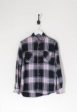 Vintage wrangler checked shirt black & white medium BV9679