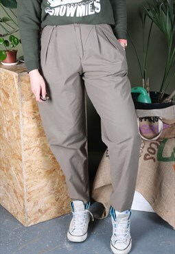 Vintage High-waisted Trousers in Brown