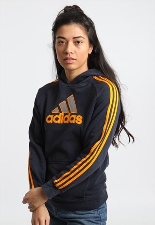 90S ADIDAS EMBROIDERED SPELL OUT HOODIE