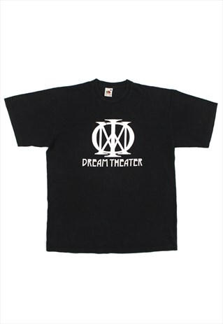DREAM THEATER BLACK T-SHIRT, VINTAGE FRUIT OF THE LOOM LABEL