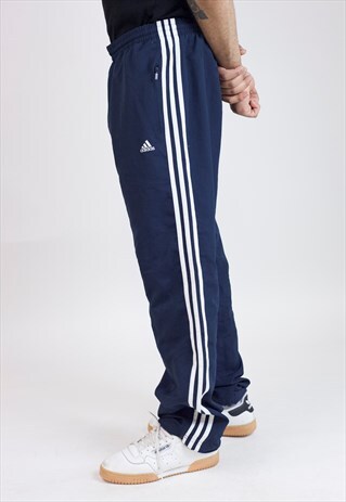 VINTAGE 90S ADIDAS NAVY TRACKSUIT BOTTOMS
