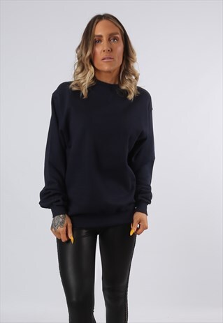 SWEATSHIRT JUMPER OVERSIZED PLAIN CHAMPION LOGO UK 12 (O4I)