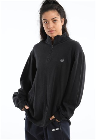 90S CHAPS EMBROIDERED LOGO 1/4 ZIP SWEATSHIRT
