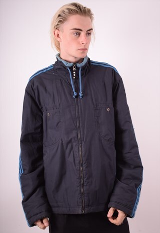 ADIDAS MENS VINTAGE JACKET XL BLUE 90S