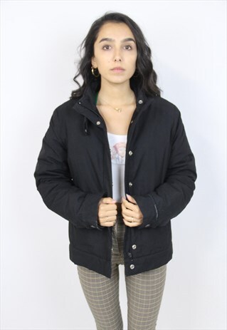 VINTAGE 90S CALVIN KLEIN BLACK BOMBER JACKET