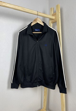 MENS VINTAGE FRED PERRY TRACK TOP JACKET SIZE L