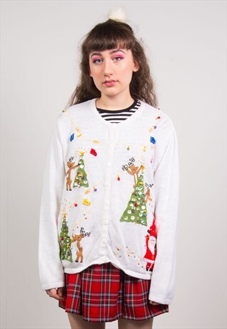 VINTAGE 90'S CHRISTMAS KNIT CARDIGAN