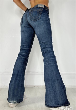 Vintage Y2k True Religion Jeans Bootcut Low Rise Flares 00s