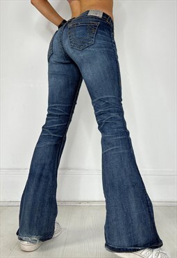 Vintage Y2k True Religion Jeans Bootcut Low Rise Flares 00s