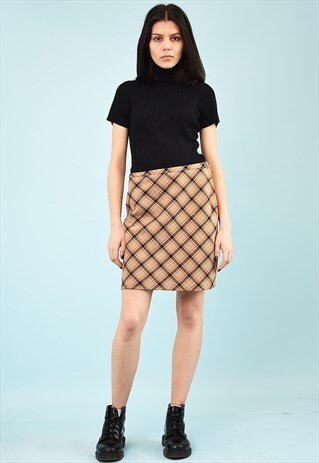 Y2K TARTAN CHECKED PRINT MINI SKIRT