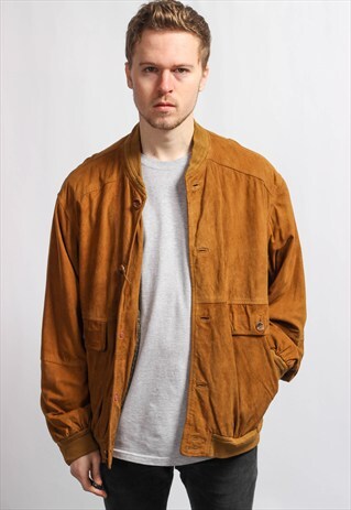 VINTAGE SUEDE BOMBER JACKET
