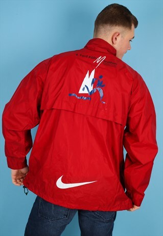VINTAGE ADIDAS WINDBREAKER JACKET IN RED NJ730