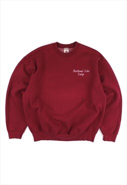 1990s Heavy Maroon Sweatshirt, Fruit if the Loom Label