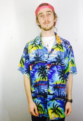 VINTAGE 90S IBIZA PRINT SHIRT