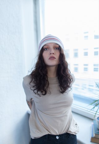 VINTAGE 80'S WHITE BEANIE