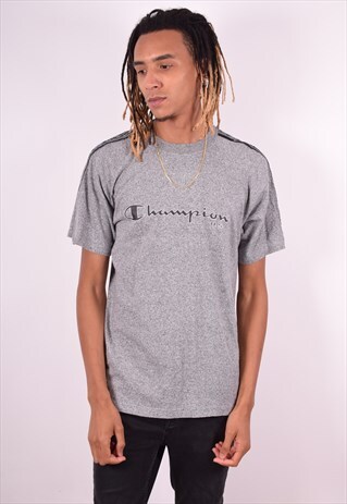 CHAMPION MENS VINTAGE T-SHIRT TOP XL GREY 90S