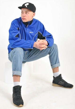 VINTAGE 90'S TRACK JACKET IN BLUE