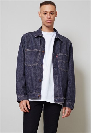 VINTAGE 90'S DARK WASH WORKMAN DENIM LEVI'S JACKET