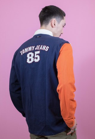 VINTAGE TOMMY HILFIGER SPELL OUT RUGBY SHIRT