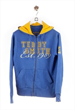 Vintage  Teddy Smith  Sweat Jacket With Logo Print Blue / Ye