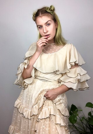 80S VINTAGE VICTORIAN GOWN