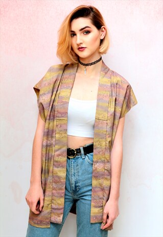 1970S VINTAGE REWORKED AUTHENTIC JAPANESE KIMONO