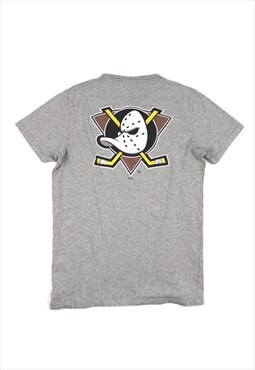 The Mighty Ducks Grey T-Shirt, Majestic Label
