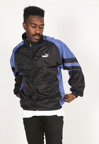 VINTAGE 80'S USA PUMA SHELL SPORT JACKET / S0081