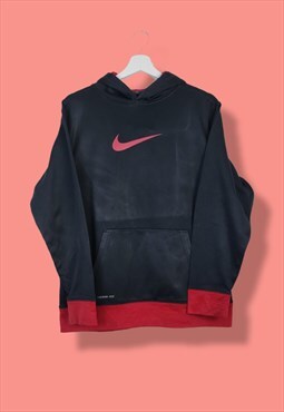 Vintage Nike Sweatshirt Hoodie Thermofit in Black XL