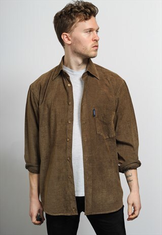 VINTAGE CORDUROY SHIRT BROWN