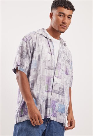 VINTAGE PATTERNED FESTIVAL SHORT SLEEVE SHIRT