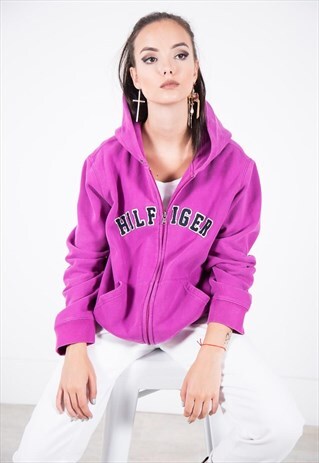 VINTAGE 90S TOMMY HILFIGER ZIP HOODIE / S0912