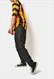 VINTAGE BLACK SHELL PANTS FOR MEN WIND TROUSERS JOGGERS
