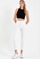 MOM JEANS IN WHITE WITH HIGH WAIST