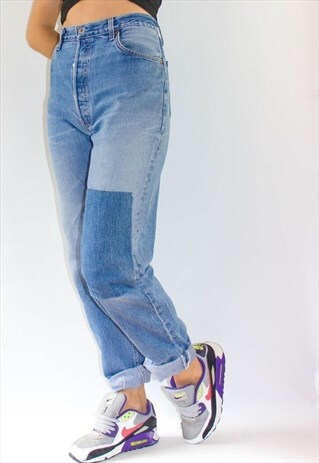 VINTAGE 90'S STONEWASH PATCHED 501 LEVI'S