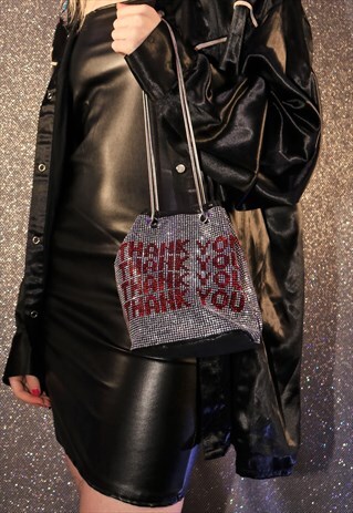 diamante bucket bag