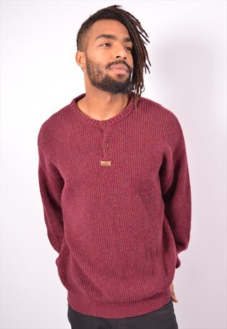 VINTAGE BENETTON JUMPER SWEATER MAROON