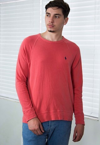 VINTAGE POLO RALPH LAUREN SWEATSHIRT JUMPER LOGO 90S M 8.3