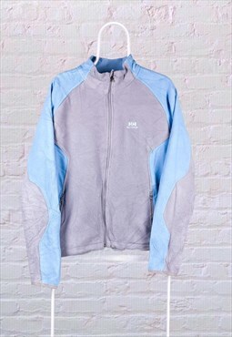 Vintage Helly Hansen Fleece Jacket Blue Grey Women's XL