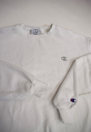 VINTAGE 90S CHAMPION WHITE SWEATSHIRT