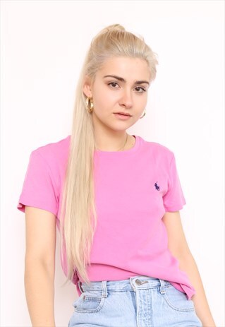 VINTAGE 90S RALPH LAUREN PINK TOP T-SHIRT