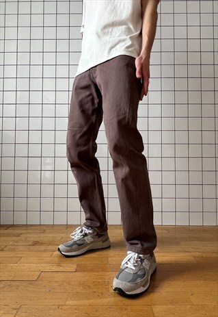 Vintage LEVIS 501 Jeans Denim Pants 90s Brown