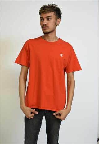 VINTAGE 90S ORANGE CHAMPION T-SHIRT