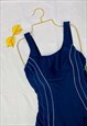 VINTAGE 80S NAVY STRIPED SWIMSUIT
