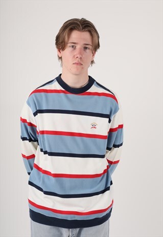 00S Y2K PAUL & SHARK STRIPE SWEATSHIRT