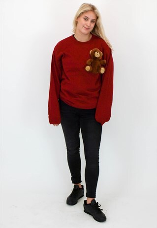 VINTAGE 3D REWORKED TEDDY JUMPER